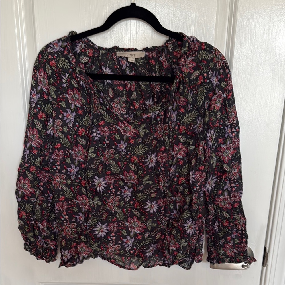 LOFT Women's Floral Blouse